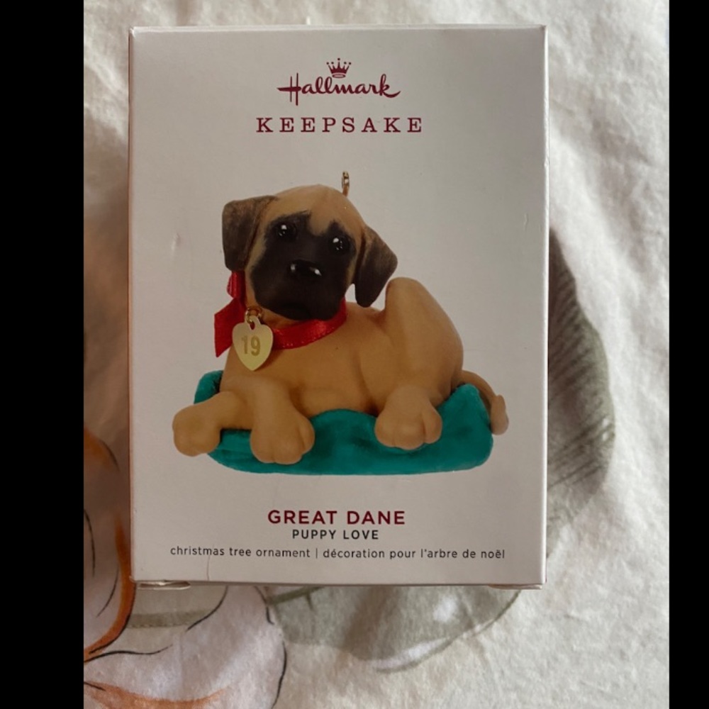 Great Dane Puppy Love Hallmark Keepsake Ornament!